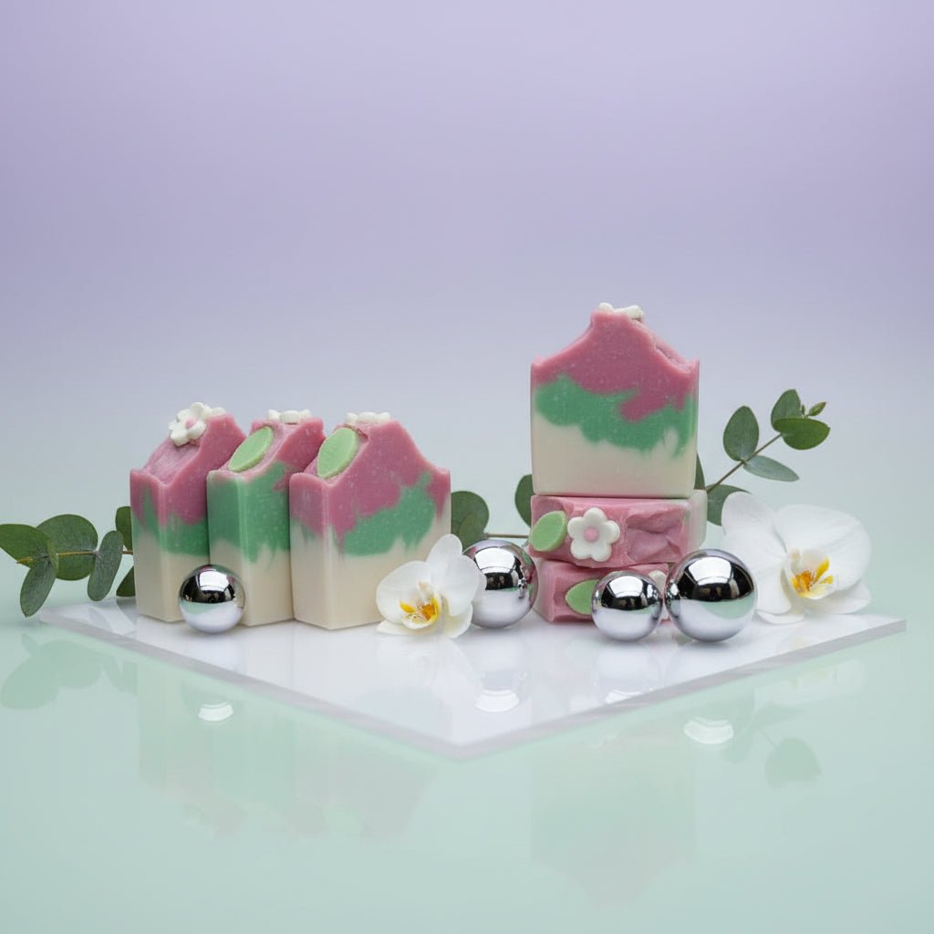 Butterfly Garden artisan body soap with aloe vera juice - Source of Beauty.