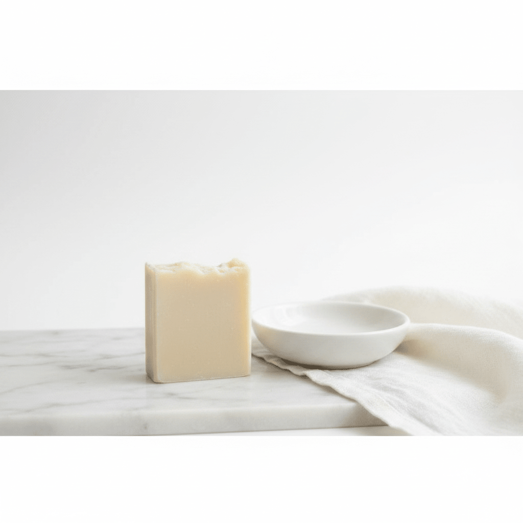Fragrance free artisan body soap (vegan) - Source of Beauty.