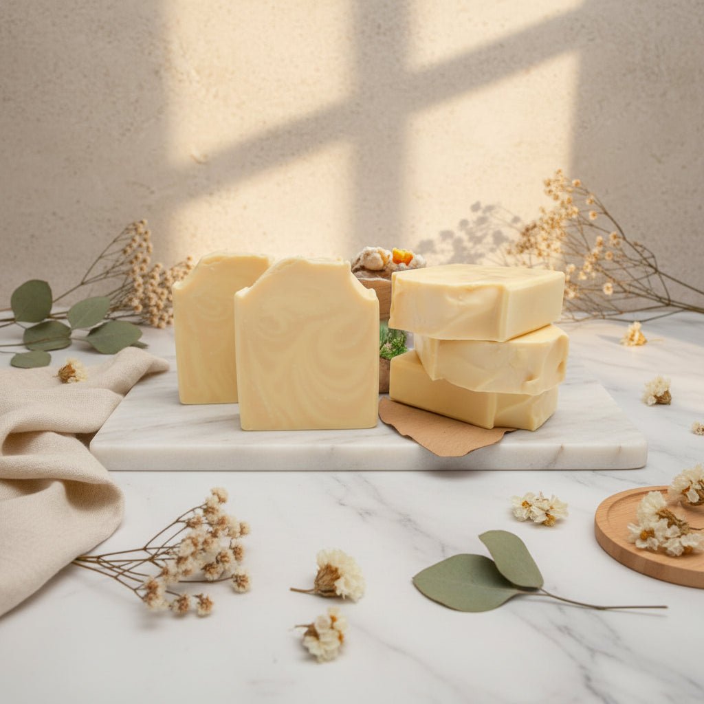 Oatmeal, Milk & Honey - Goat milk artisan body soap - Source of Beauty.