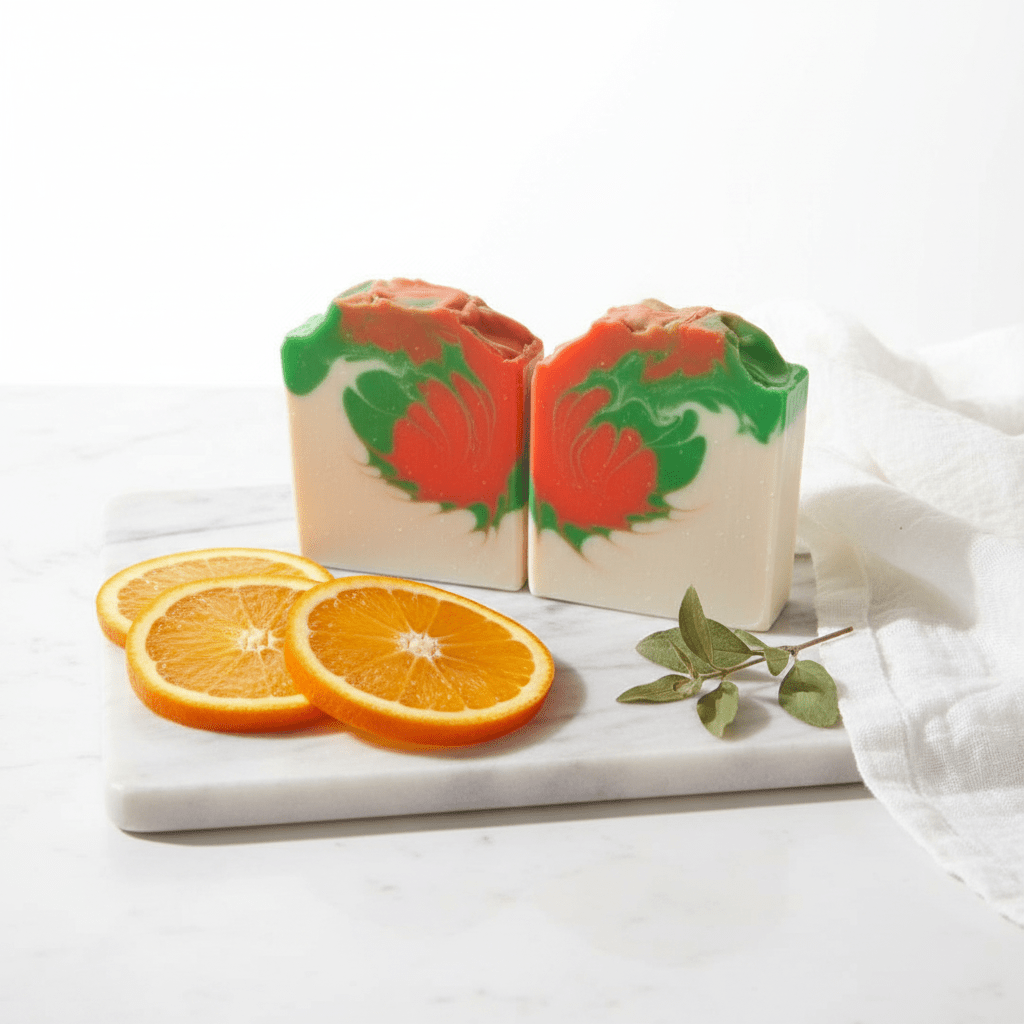 Orange Patchouli artisan body soap - Source of Beauty.