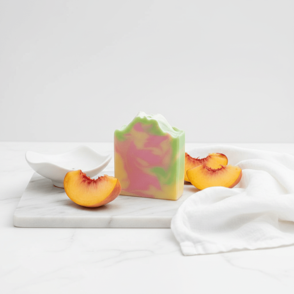 Peach Cocktail artisan body soap - Source of Beauty.