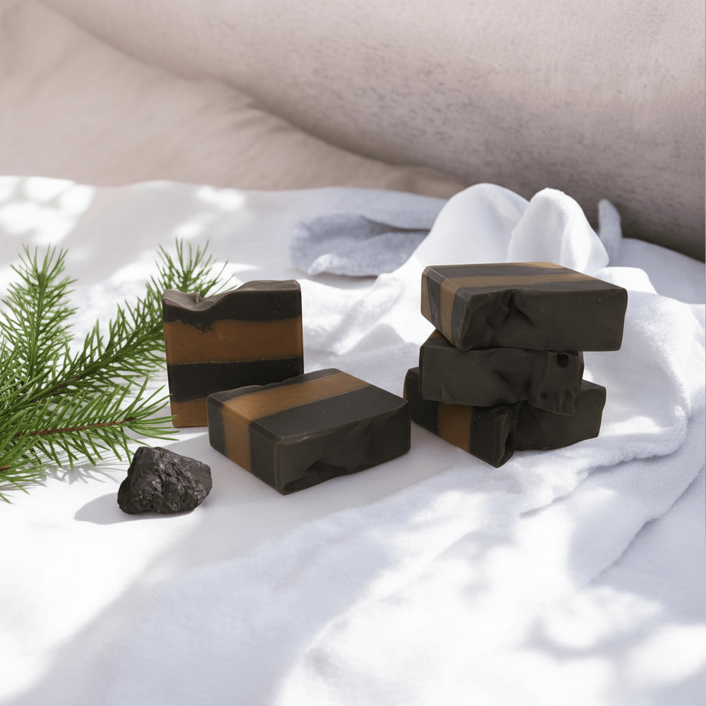 Pine Tar & Activated Charcoal Soap - Source of Beauty.