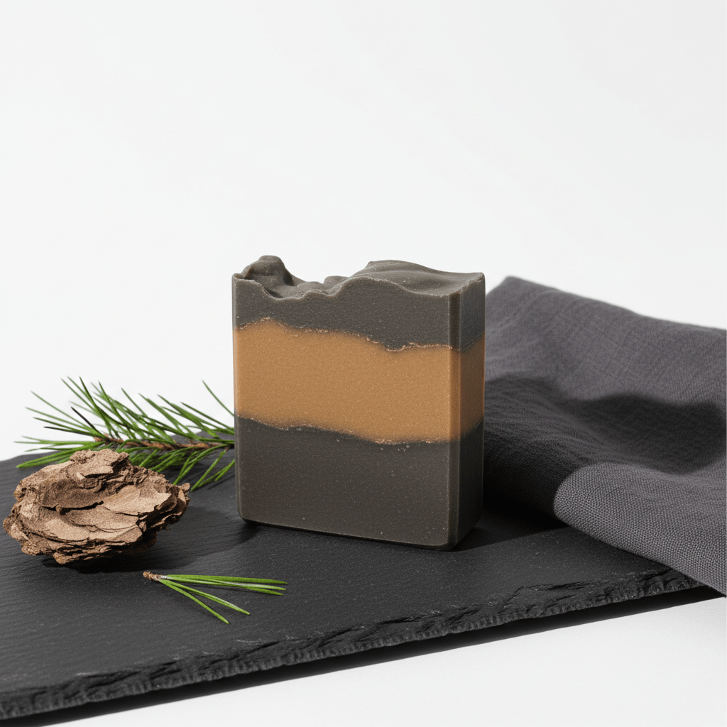 Pine Tar & Activated Charcoal Soap - Source of Beauty.
