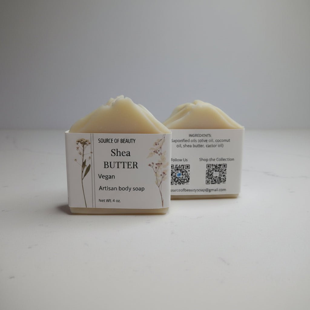 Shea Butter artisan body soap (fragrance free) - Source of Beauty.