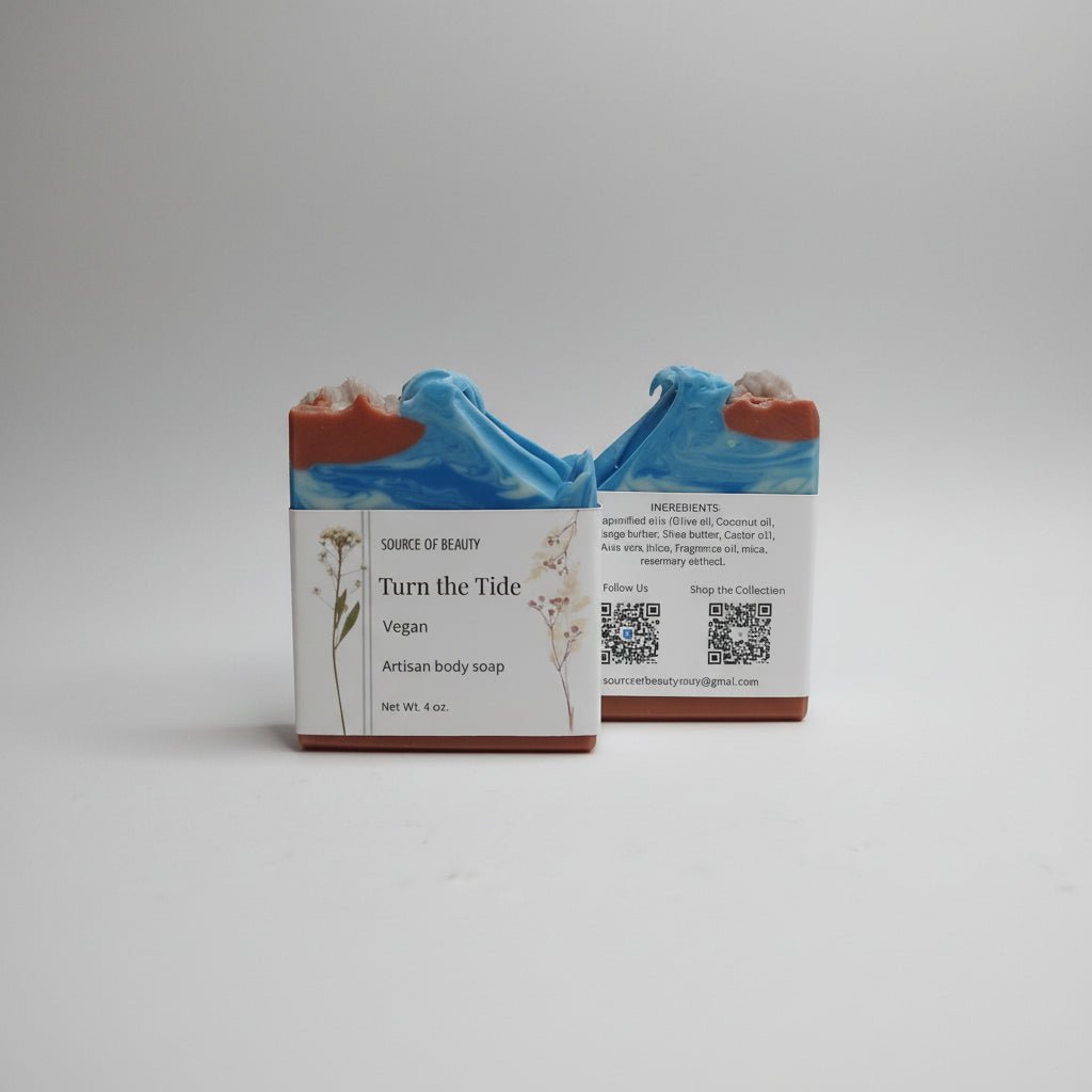 Turn the Tide artisan body soap with aloe vera juice (vegan) - Source of Beauty.