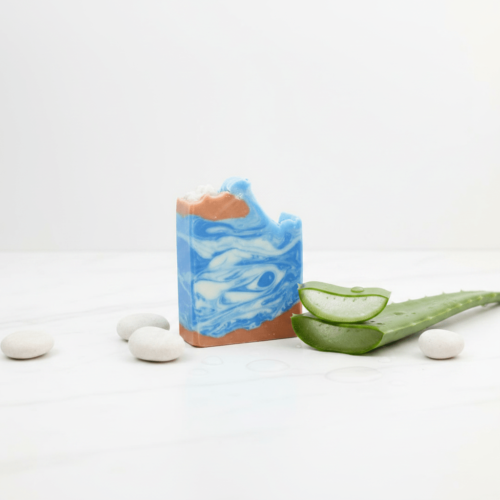 Turn the Tide artisan body soap with aloe vera juice (vegan) - Source of Beauty.